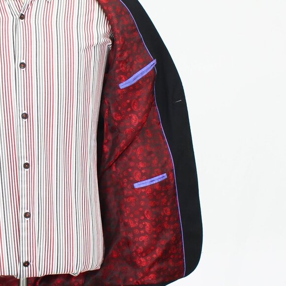 English Laundry 38R Black Solid 2-Button Sport Coat Blazer Jacket P361 - Picture 10 of 11